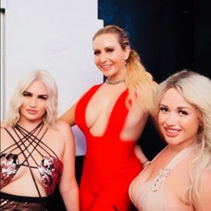 Red bandage jumpsuit